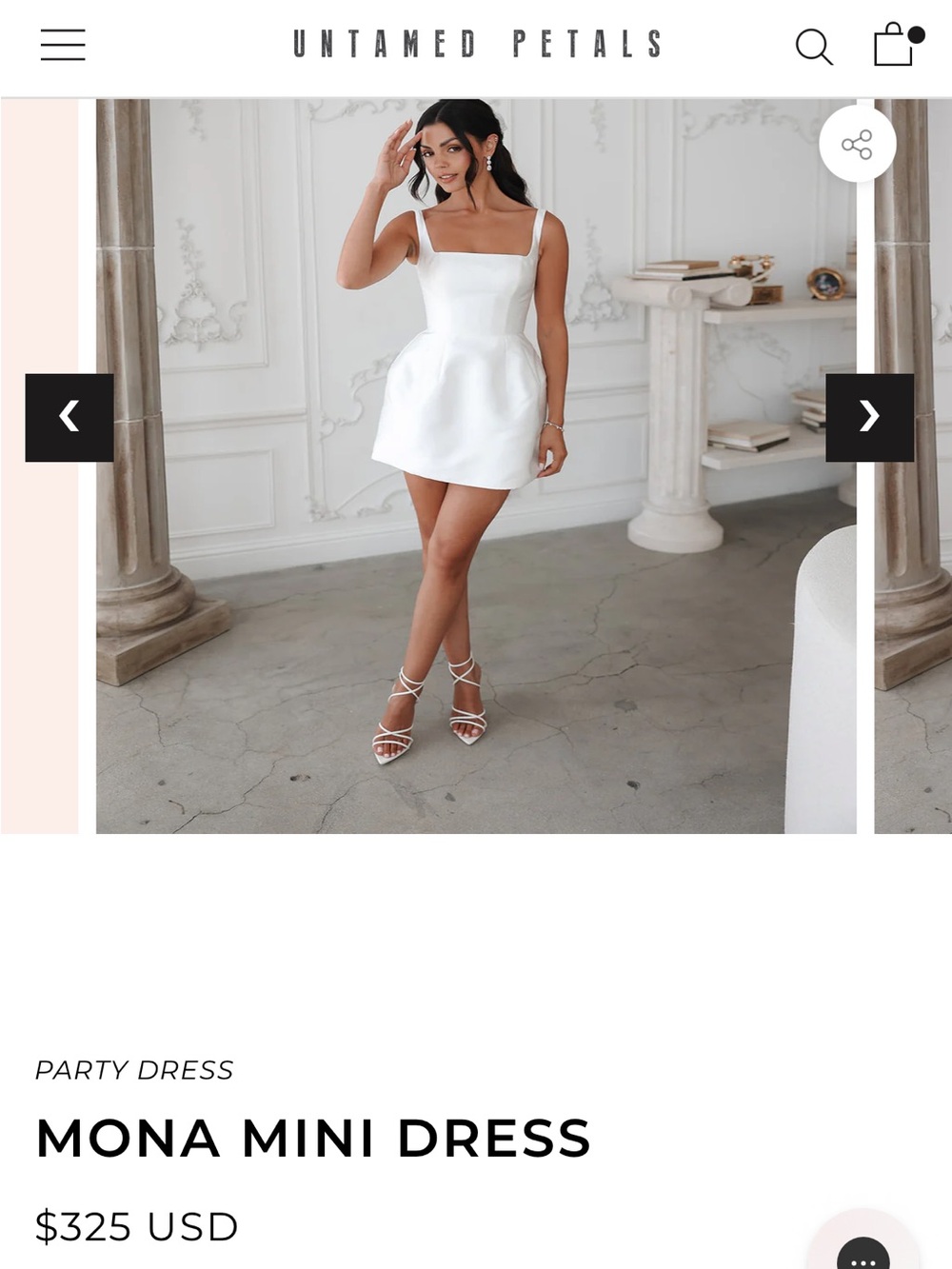 Mona Mini Dress - White EUC